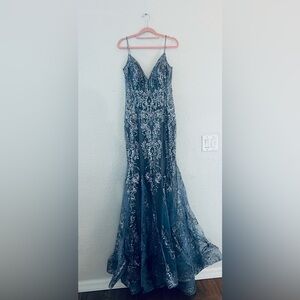 Jovani 3675 Spaghetti Straps Embellished Dress